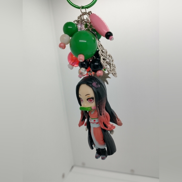 Nezuko Kamado Keychain Demon Slayer KNY Mini Figure Purse Charm Handmade - Picture 7 of 10